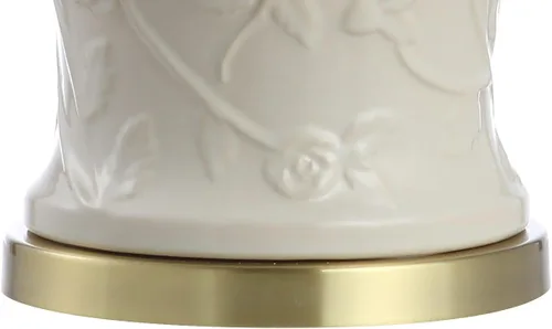 Vista 5 de JONATHAN Y Lámpara de mesa Chinoiserie de cerámica crema de 29.5 pulgadas, lámpara tradicional de tarro de jengibre para sala de estar, dormitorio