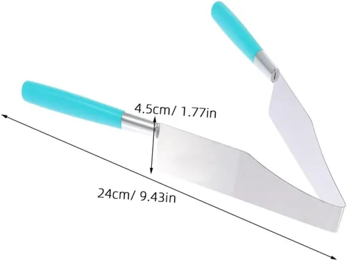 Vista 2 de Abaodam 2 unids Cake Cut Bbq Tools Gummy Pizza Platos de pastel de plástico Servidor de pastel Servidor Divisor de Pastel Cortador de Pastel
