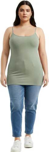 Vista 339 de Emmalise Camisola larga casual básica para mujer, con tirantes ajustables, top en capas