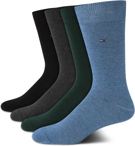 Vista 12 de Tommy Hilfiger Mens 4 Pack Dress Crew Socks Comfort Stretch Socks Negro