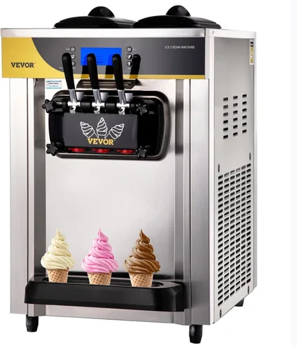 Vista 11 de VEVOR Máquina Comercial para Hacer Helados, Rendimiento de 12 L/H, 1713W Máquina para Helados Duros de Un Solo Sabor de Encimera, Cilindro de Acero