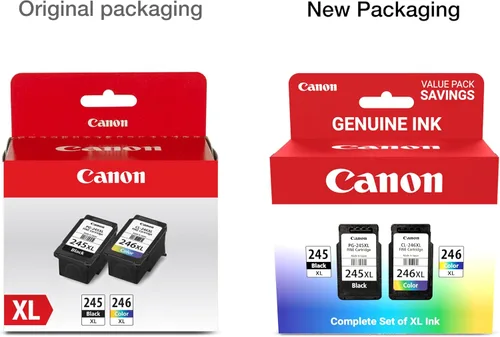 Vista 3 de Canon Paquete económico de tinta original PG-245 XL/CL-246 XL (2 cartuchos), compatible con iP2820, MG2420/2924/2920/3020/2522/2525, MX492