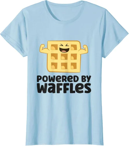 Vista 30 de Camiseta de gofres para el desayuno con diseño de gofres, Blanco, S