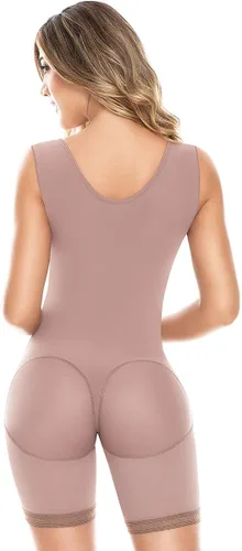 Vista 2 de Fajas Colombianas Diseños D'Prada Mujer Firme Barriga Corta Pierna 3 Ganchos Nivel Shapewear Ref 11185