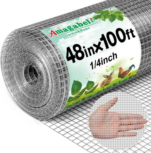 Vista 21 de AMAGABELI GARDEN & HOME Tela de Hardware Negra 1 x 1 pulgada 36 pulgadas x 50 pies Rollo de Malla de Alambre Recubierto de PVC Vinilo 16 Calibre