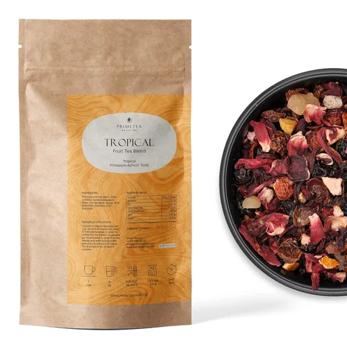 Vista 26 de Prime Tea Grandma's Fruit Basket – Exquisita fruta tisana, hojas sueltas orgánicas de primera calidad, deliciosa mezcla de té de hierbas, natural