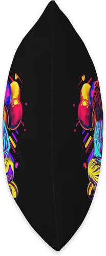 Vista 2 de Streetwear synthwave 80s 90s black pride girl clown hip teen Throw Pillow