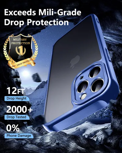 Vista 3 de Funda 3 en 1 para iPhone 11 Pro, [antiamarilleo] [protección de grado militar] [con 2 protectores de pantalla] funda protectora de cuerpo completo