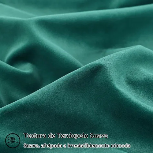 Vista 3 de Mecatny Juego de 4 fundas de almohada decorativas de terciopelo de 20 x 20 Verde/Rojo