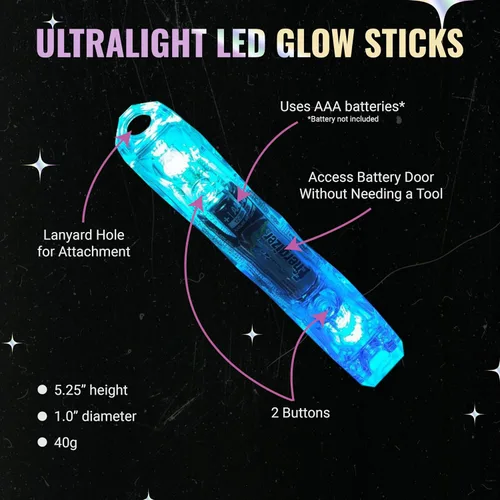 Vista 3 de UltraPoi Barra luminosa LED ultraligera (individual) - Rainbow LED para Poi Raves y conciertos