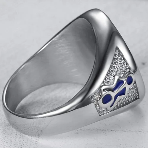 Vista 4 de Jude Jewelers Anillo Masónico Masónico Masónico de Acero Inoxidable