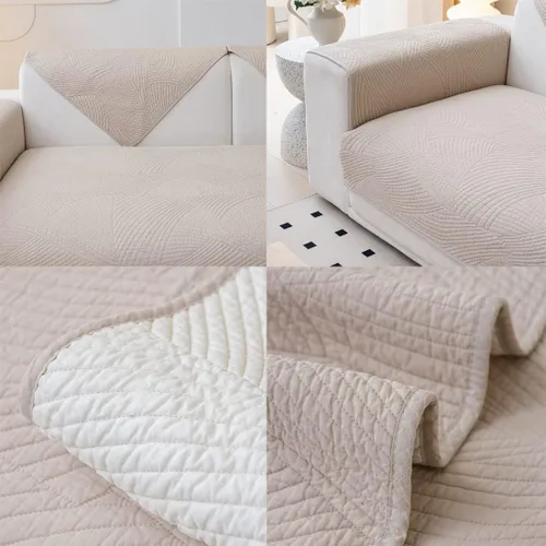 Vista 7 de vctops Funda acolchada de algodón para sofá, con patrón geométrico bohemio, funda antideslizante para sofá modular, protector de muebles para Tipo B