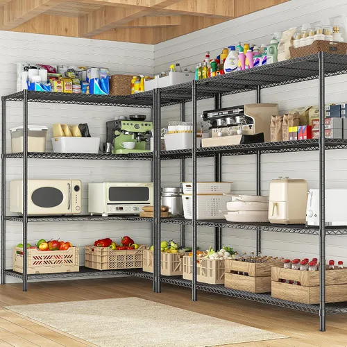 Vista 2 de Romorgniz - Estantes de almacenamiento, 1120 cargas resistentes y en forma de L, para cocina 4 Tier shelf 52.4" W,Waterproof &
