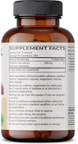 Vista 2 de Futurebiotics La raíz de valeriana promueve la relajación sin OMG, 240 cápsulas vegetarianas