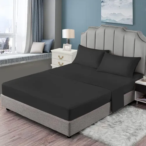 Vista 8 de EaseHome Juego de Sábanas Tamaño Queen - Sábanas de Cama Queen de Microfibra Cepillada de Lujo Extra Suave con Bolsillo Profundo de 18 Pulgadas Negro