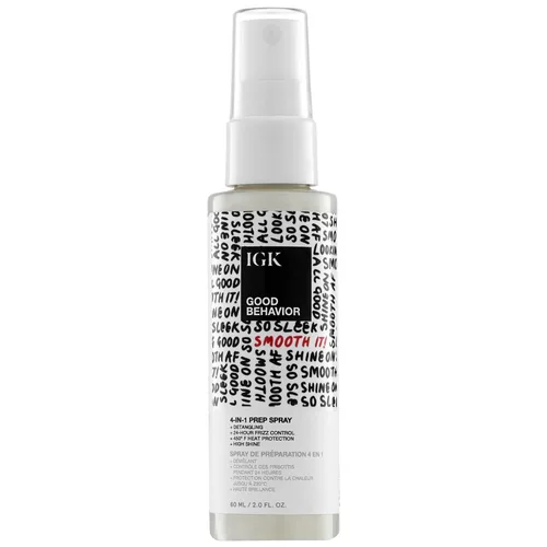 Vista 18 de IGK GOOD BEHAVIOR Spray Preparador 4 en 1 Deja en + Desenreda + Protector térmico Vegano + Sin crueldad 7 onzas