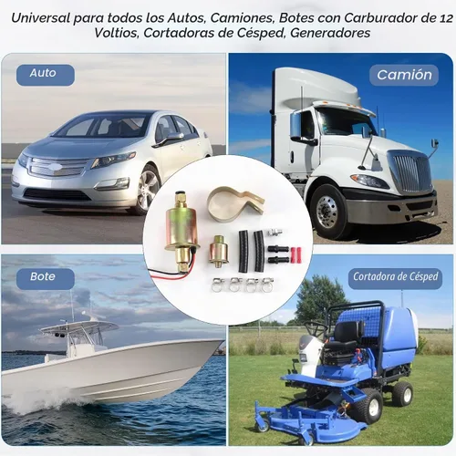 Vista 3 de JDMSPEED - Bomba de combustible o diésel eléctrica universal, para autos con carburador, E8016S