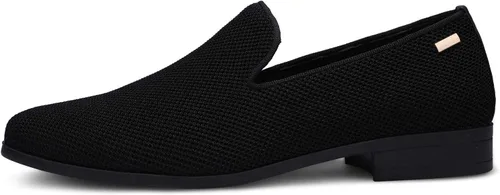 Vista 3 de UUBARIS Mocasines de vestir para hombre de esmoquin, zapatos sin cordones