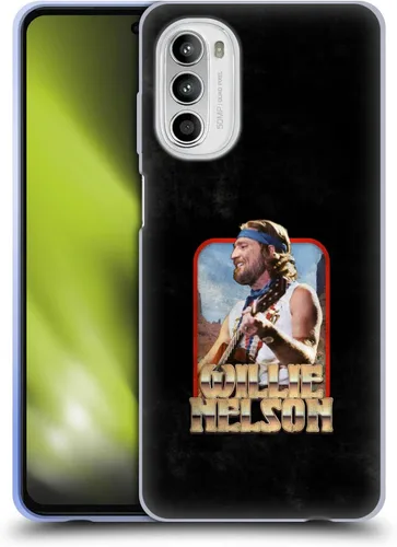 Vista 11 de Head Case Designs Officially Licensed Willie Nelson Black and White Grunge Soft Gel Case Compatible with Motorola Moto G52