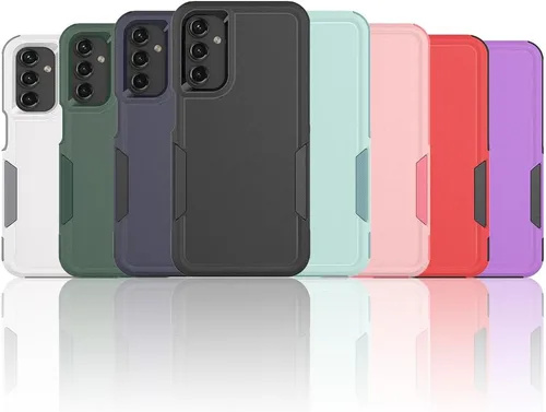 Vista 7 de Funda para Samsung Galaxy A15 5G: Funda protectora de doble capa resistente de servicio pesado para teléfono celular a prueba de golpes rugosa