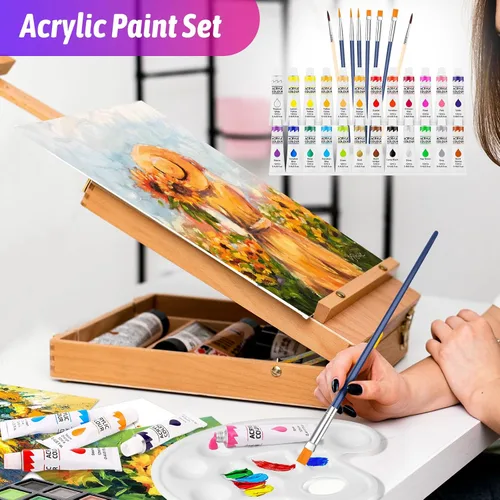 Vista 7 de iBayam Juego de Arte Deluxe, Caja de Regalo para Artista de 195 Piezas, Kit de Dibujo y Pintura de Artes y Manualidades, Suministros de Arte