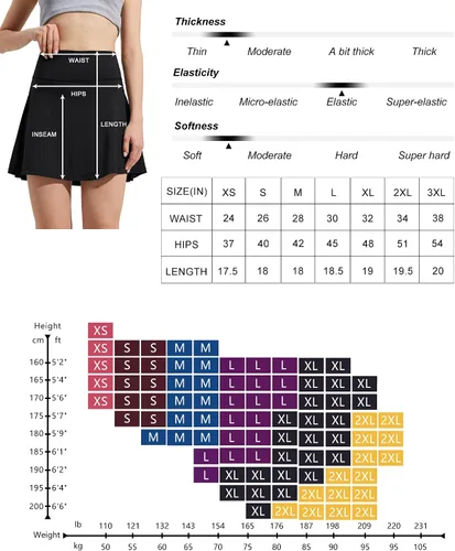 Vista 6 de ZUTY Falda de tenis de cintura alta de 18 pulgadas para mujer, faldas con bolsillos, casual, modesta, larga, para golf, atletismo, correr
