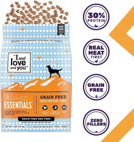 Vista 4 de I And Love And You" Naked Essentials - Alimento para perros: cordero y bisonte + pollo y pato