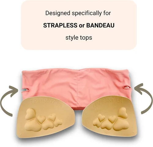 Vista 2 de Insertos de relleno push-up de estilo sin tirantes para mujer, para trajes de baño, sujetadores deportivos y ropa