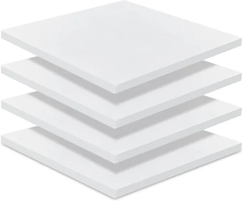 Vista 13 de Frienda Paquete de 4 cojines de espuma de alta densidad de 2 x 18 x 18 Blanco