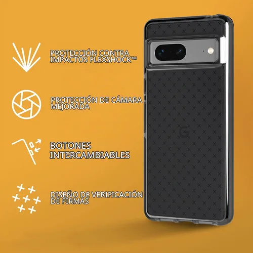Vista 2 de Tech21 Google Pixel 7 Evo Check - Funda ultra protectora para teléfono con protección contra caídas de 16 pies