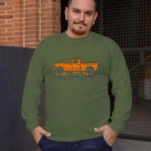 Vista 108 de Tee Hunt Camisetas gráficas y camisetas sin mangas para hombre Roll with Power Pickup Truck