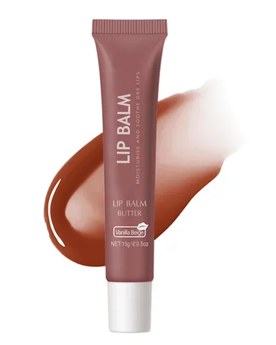 Vista 9 de Bálsamo labial mantequilla vainilla, aceite hidratante de brillo de labios transparente, hidratante para el cuidado de los labios 01#