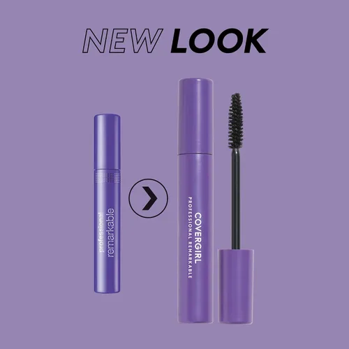 Vista 2 de Covergirl Máscara Profesional Remarkable, Very Black, 0.3 Onzas Líquidas