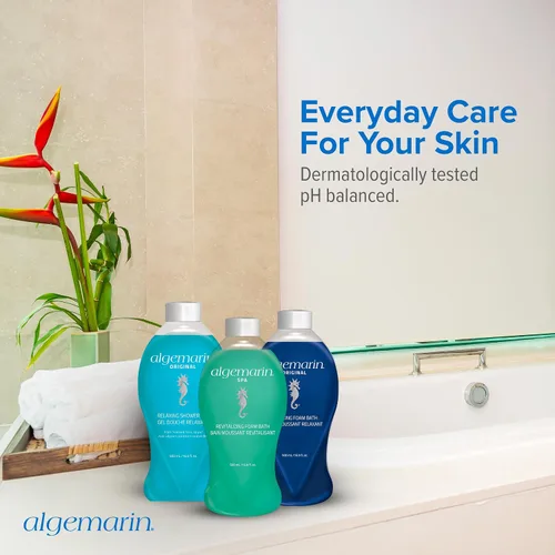 Vista 5 de Algemarin Baño de espuma de aroma original - Aromaterapia marina europea (1 paquete, 16.9 fl oz)