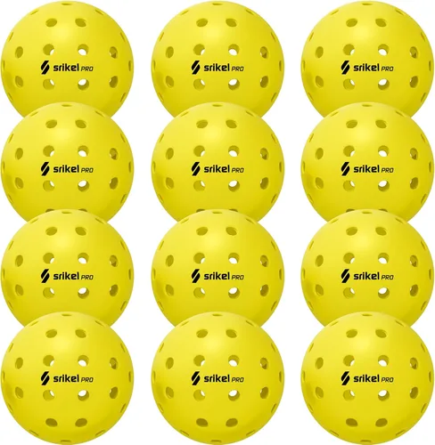 Vista 20 de Bolas de Pickleball Srikel para Exteriores - Bolas de Pickleball Aprobadas por USAPA, Diseño Roto-Moldeado Sin Costuras para Durabilidad, 4 Paquetes