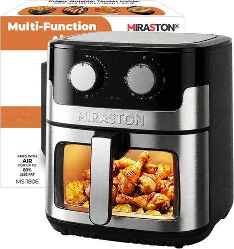 Vista 10 de Freidora de aire digital de 5.8QT con ventana visible, temperatura y temporizador ajustables, fritura al aire, recalentamiento, fácil para alimentos