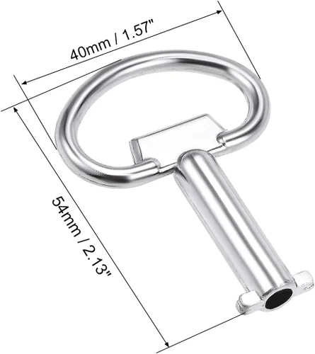Vista 3 de uxcell Llave eléctrica del gabinete 0.197 in agujero de aleación de zinc medidor de agua caja de seguridad 2.126x1.575 in 5pcs