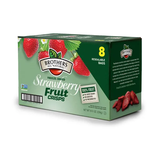 Vista 8 de Brothers All Natural, Fuji Apple Fritas liofilizadas de frutas, sin gluten, sin OMG, nada añadido, bolsa resellable de 1 onza (paquete de 8)