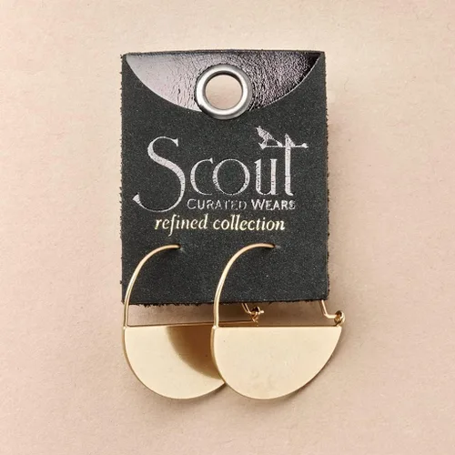Vista 2 de Scout Curated Wears - Colección de Pendientes Refinados - Aro LunarVermeil Dorado, Vermeil oro de 18 quilates, No es una piedra preciosa