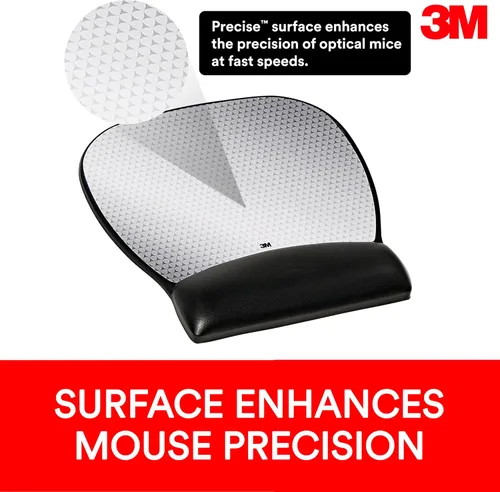 Vista 3 de Tapete para ratón, de 3M, con cubierta trasera no deslizante y diseño de ahorro de energía, estampado de mapa de bits, Cima Rendimiento del mouse