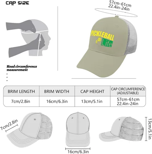 Vista 4 de Baseball Cap Pickleball Life Dad Hat, Vintage Baseball Caps for Men