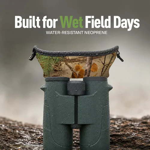 Vista 7 de Bino Bandit - Protector ocular binocular resistente al agua para bloquear el deslumbramiento y reducir la fatiga ocular, camuflaje alpino de montaña
