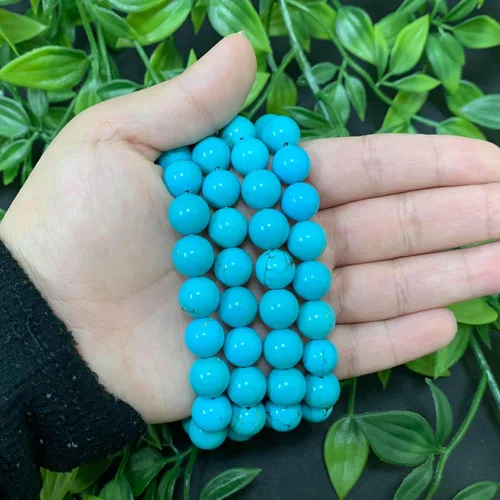 Vista 539 de Gem Avenue Handmade Round Bead Stretch Bracelet Unisex Natural Stone Beaded Jewelry for Men & Women, Elastic Wristband for Daily Wear