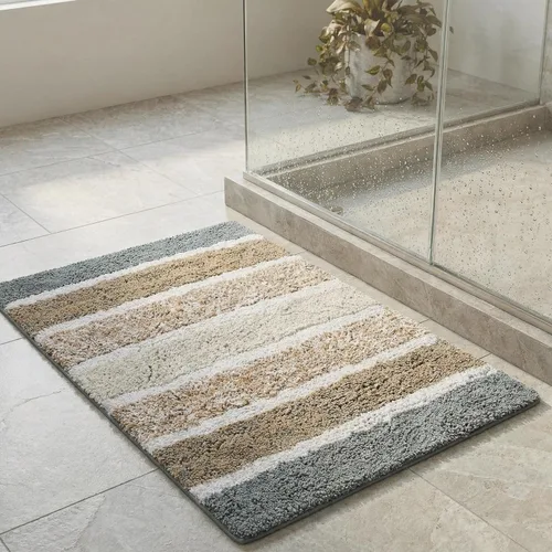 Vista 9 de Alfombra de baño diferente Azul/Blanco