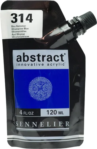 Vista 14 de Sennelier Acrílico abstracto, 4.1 fl oz, satén, azul celeste