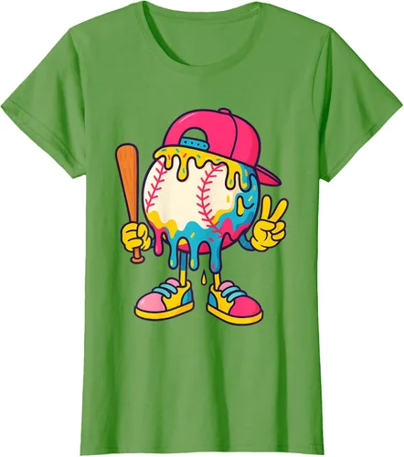 Vista 3 de Camiseta de béisbol Ice Cream Drip Youth Back To School Baseball Stuff
