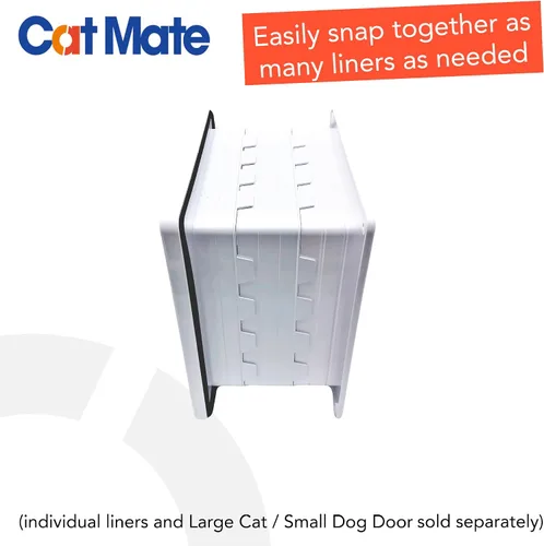 Vista 5 de Cat Mate Revestimiento de pared, compatible con grandes mascotas más cercanas, Cat Mate y Dog Mate Pet Flaps 221 y 357, color blanco (paquete de 1)