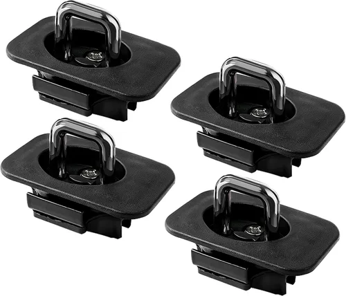 Vista 8 de Amarres retráctiles para caja de camión, 4 anclajes de anillo en D sin taladro, 3000 libras para Ford F150 F250 F350 Super Duty, Dodge RAM, Chevy