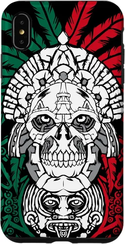 Vista 11 de Aztec Warrior Skull - Funda para iPhone 17, diseño de antepasados mexicanos