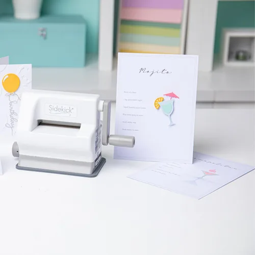 Vista 8 de Sizzix Sidekick Kit de inicio 661770 - Máquina portátil manual de troquelado y estampado para manualidades, álbumes de recortes y fabricación